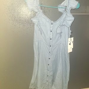 Denim Ruffled Dress